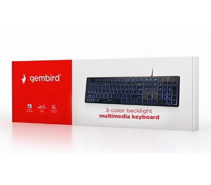 Зображення 4 Клавіатура Gembird KB-UML3-01-UA USB Black