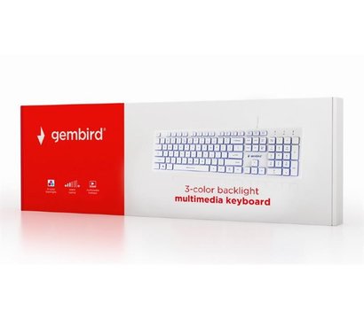 Изображение 4 Клавиатура Gembird KB-UML3-01-W-UA USB White