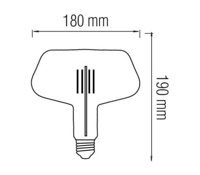 Изображение 2 Светодиодная лампа Horoz Electric Filament Ginza 8W 2200K E27 620Lm Amber с цоколем E27