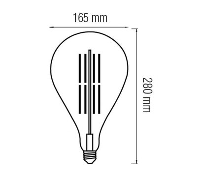 Изображение 2 Светодиодная LED лампа Horoz Electric Filament Toledo 8W 2200K E27 620Lm Amber