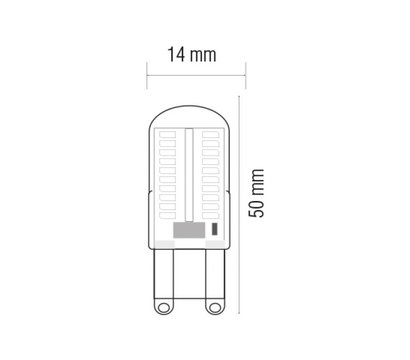 Изображение 2 Светодиодная лампа Horoz Electric Mega-3 3W 6400K G9 180Lm с цоколем G9