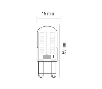 Изображение 2 Светодиодная LED лампа Horoz Electric Mega-5 5W 2700K G9 230Lm