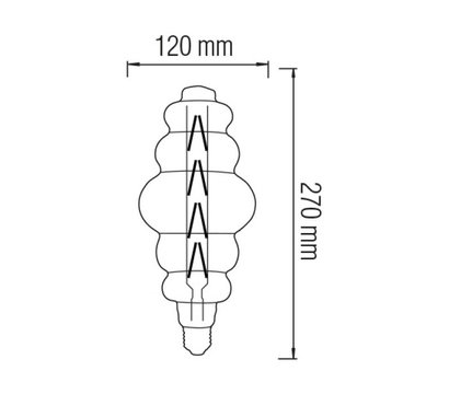 Зображення 2 Світлодіодна лампочка Horoz Electric Filament Origami 8W 2200K E27 620Lm Amber з цоколем E27