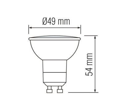 Изображение 2 LED лампа Horoz Electric Vision-6 6W 3000K GU10 390Lm на 48 Вт