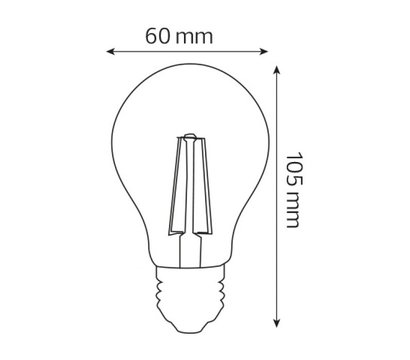 Изображение 2 Светодиодная LED лампа Horoz Electric Filament Globe-6 6W Е27 2700К 650Lm