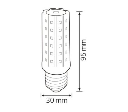 Изображение 2 Светодиодная лампа Horoz Electric Corn-4 4W 2700K Е27 360Lm с цоколем E27