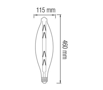 Зображення 2 Світлодіодна LED лампочка Horoz Electric Elliptic-XL 8W 2400K E27 250Lm Titanium