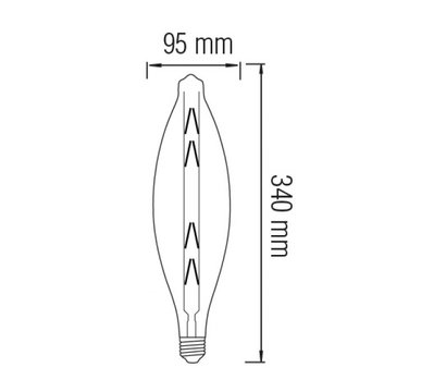 Изображение 2 LED лампа Horoz Electric Elliptic 8W 2400K E27 250Lm Titanium на