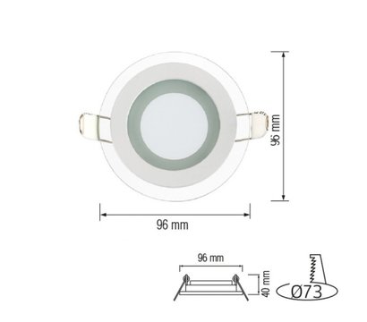 Изображение 2 LED светильник Horoz Electric Clara-6 6400K White для помещений