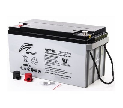 Изображение 2 Свинцово-кислотный аккумулятор Ritar RA12-80, 12V 80.0Ah, Емкость (Ач): 80 Ач