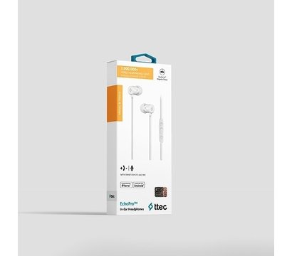 Зображення 2 Навушники Ttec EchoPro Pearl White — 2KM111B вбудований в кабель