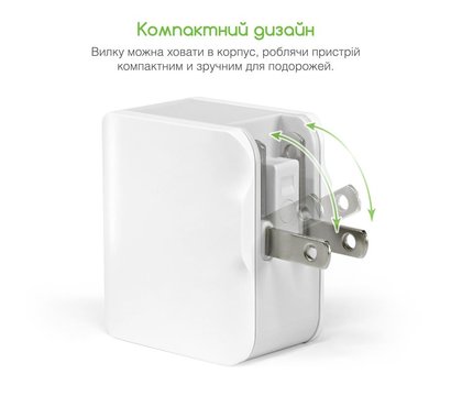 Зображення 2 Зарядний пристрій Intaleo TCA242 (2USB, 2.4A) White — 1283126477492