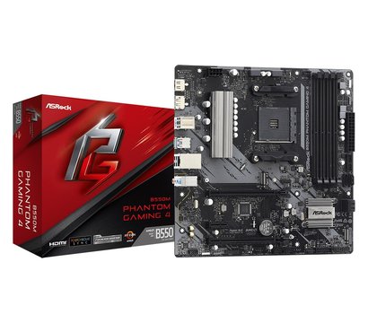 Зображення 2 Материнська плата ASRock B550M Phantom Gaming 4 (sAM4, AMD B550, PCI-Ex16)