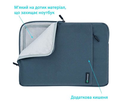 Зображення 3 Чохол для ноутбука Grand-X SL-15D Dark Grey