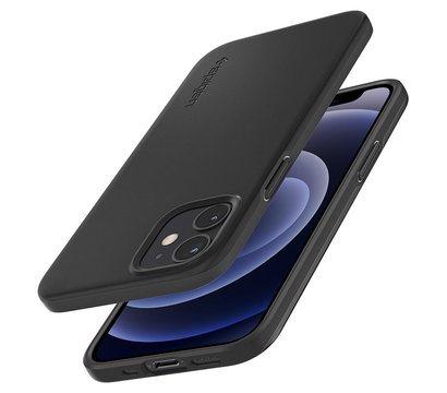 Зображення 7 Чохол Spigen для iPhone 12 mini Case Thin Fit, Black - ACS01739
