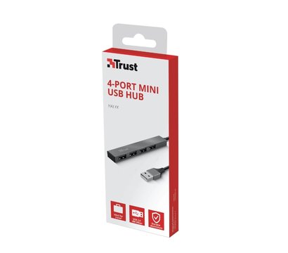Изображение 11 USB хаб Trust Halyx Aluminium 4-Port Mini USB Hub — 23786