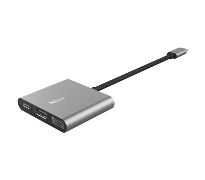 Изображение 4 USB Hub (хаб) Trust Dalyx 3-in-1 Multiport USB-C Adapter Aluminium — 23772