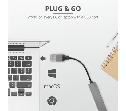 Изображение 6 USB хаб Trust Halyx Aluminium 4-Port Mini USB Hub — 23786
