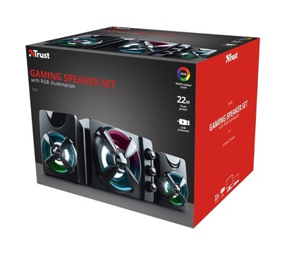 Зображення 12 Акустична система 2.1 Trust 2.1 Ziva RGB Black — 23644
