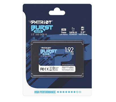 Зображення 3 SSD диск Patriot Burst Elite 1.92TB 2.5 SATA III TLC — PBE192TS25R, Ємність накопичувача: 1.92 TБ