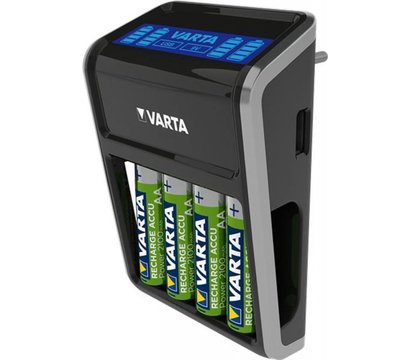 Изображение 3 Зарядка  Varta LCD Plug Charger+4xAA 2100 mAh - 57687101441 универсальная