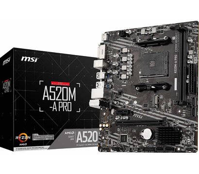 Зображення 2 Материнська плата Asus Prime A520M-A Pro (sAM4, AMD A520, PCI-Ex16)
