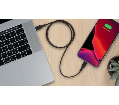 Зображення 7 Кабель Belkin USB-С - Lightning, BRAIDED, 1m, white - CAA004BT1MWH
