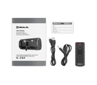 Зображення 4 Акустична система 1.0 REAL-EL X-757 Black