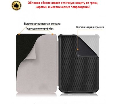 Зображення 6 Чохол AirOn Premium для PocketBook 606/628/633 Black - 4821784622173