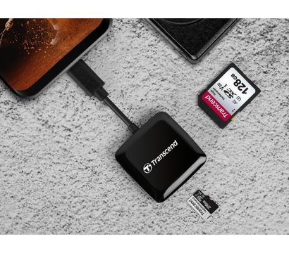 Зображення 2 Картрідер Transcend USB 3.2 Gen 1 Type-C SD/microSD Black - TS-RDC3