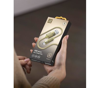 Изображение 2 Кабель Luxe Cube Premium USB-microUSB, 1м, Gold - 8889986489885
