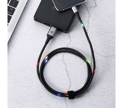 Зображення 3 Кабель Remax EL Sound-Activated 2.1A RC-133i, 1m black - 6954851297567