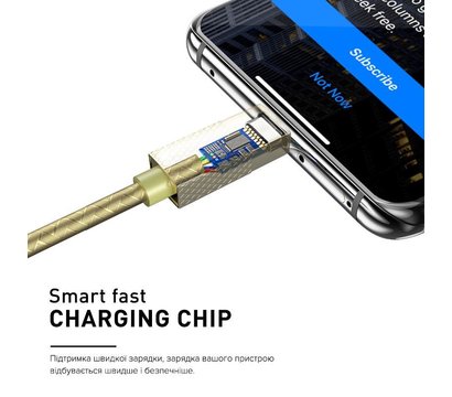 Зображення 3 Кабель Luxe Cube Premium USB-Lightning, 1м, Gold - 8886668686150