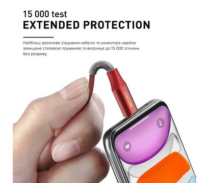 Зображення 4 Кабель Luxe Cube Armored USB-Lightning, 1м, Red - 8886668686099