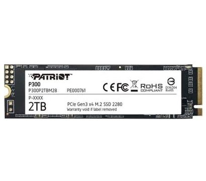 Зображення 2 SSD диск Patriot P300 2TB M.2 2280 PCIe 3.0 x4 TLC — P300P2TBM28, Ємність накопичувача: 2 ТБ