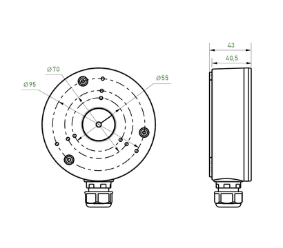Зображення 2 Коробка з`єднувальна Tiandy TC-P54BM V5