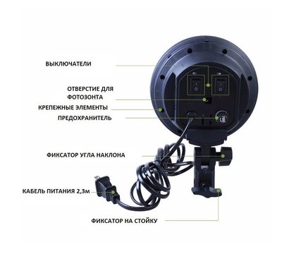 Зображення 7 Студійне освітлення Visico FL-306 (50x70см) Double Kit