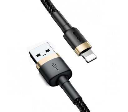 Изображение 3 Кабель Baseus Cafule Cable USB For Lightning 2.4A 1m Gold+Black - CALKLF-BV1