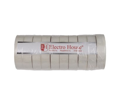 Изображение 2 Изолента ElectroHouse EH-AHT-1805 0,15мм.х18мм. 11м, white