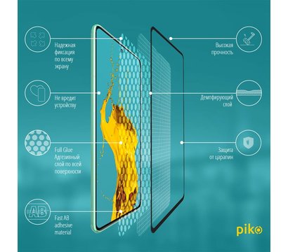 Зображення 3 Захисне скло Piko для Samsung Galaxy A52 Core SM-A525 Black Full Glue, 0.3mm, 2.5D - 1283126510342