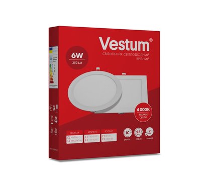 Изображение 3 LED светильник Vestum 1-VS-5202 6W 4000K 220V для помещений