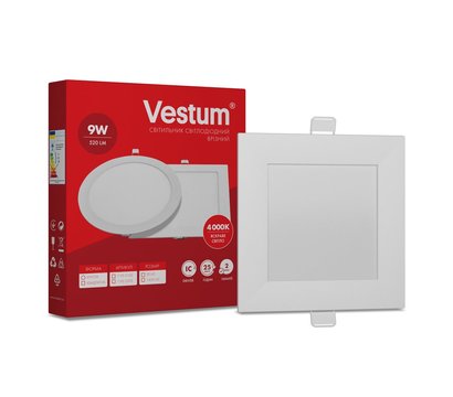 Изображение 4 Светодиодный светильник Vestum 1-VS-5203 9W 4000K 220V бытовой