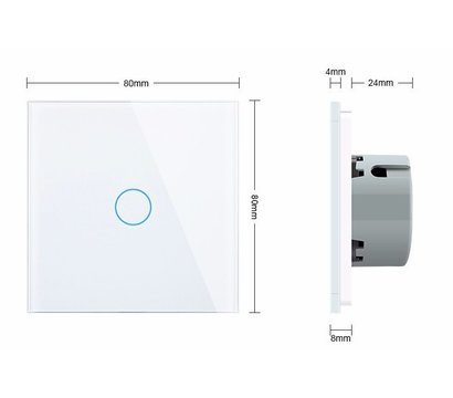 Изображение 4 Выключатель Livolo VL-C701PRO-11 White glass