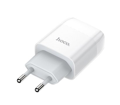 Зображення 6 Зарядний пристрій Hoco C73A Glorious (2USB, 2.4А) White – 6931474713056 + кабель Lightning