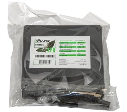 Зображення 2 Охолодження для корпусу UPower UP12025HB34.15 120мм, 3pin+Molex