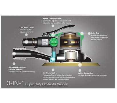 Изображение 3 Пневмошлифмашина Toptul KAMA0505