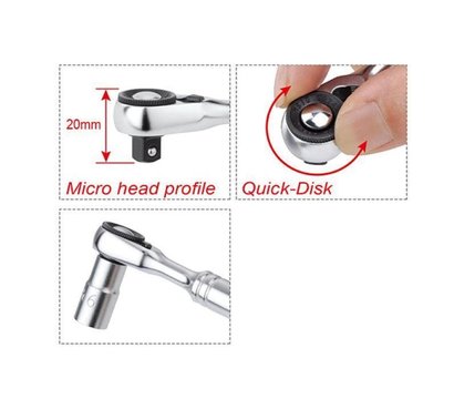 Изображение 2 Гаечный ключ Toptul 1/4" 60 зуб. - CHDU0801