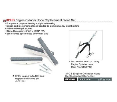 Зображення 2 Комплект каменів до хону Toptul 100 мм 3 шт. - JLAF1804