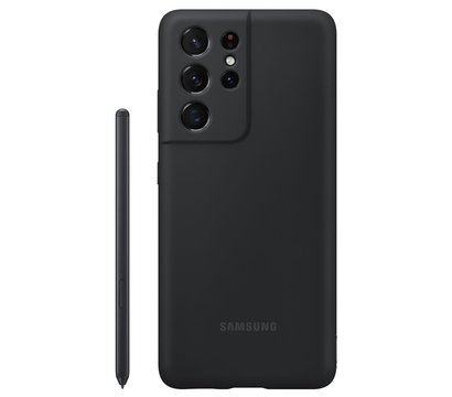 Изображение 2 Чехол Samsung Silicone Cover with S Pen для Galaxy S21 Ultra (G998) Black - EF-PG99PTBEGRU