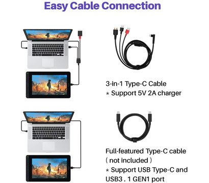 Зображення 13 Графічний планшет Huion Kamvas 12 GS1161 Cosmo Black